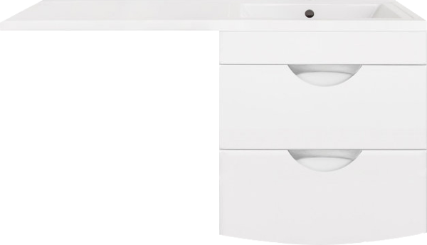 Тумба под раковину Style Line Жасмин-2 60 Люкс Plus, белая, для стиральной машины