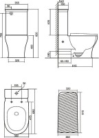 Унитаз-компакт напольный SantiLine SL-5042 белый