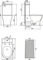 Унитаз-компакт напольный SantiLine SL-5042 белый Унитаз-компакт напольный SantiLine SL-5042 белый