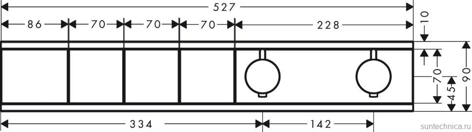 Термостатический смеситель встраиваемый Hansgrohe RainSelect 15381700 для душа, матовый белый