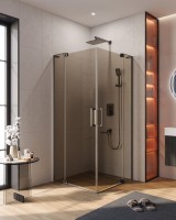 Душевой уголок Cezares Slider A 2 90/100 BR GM профиль оружейная сталь, стекло бронза