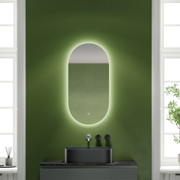 Зеркало Sancos Oval 45 с фоновой подсветкой