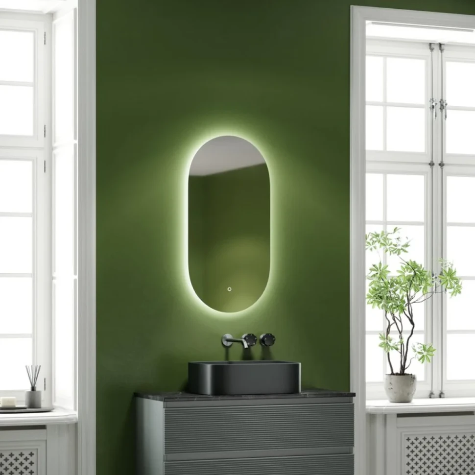 Зеркало Sancos Oval 45 с фоновой подсветкой