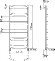 Полотенцесушитель водяной Secado Агата 4 125x55 см, бронза, лесенка, латунь Полотенцесушитель водяной Secado Агата 4 125x55 см, бронза, лесенка, латунь