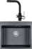 Комплект  Мойка кухонная Paulmark Kante PM106052-BLM черный металлик + Смеситель для кухни Paulmark Essen Es213011-418 черный металлик