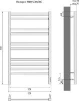 Полотенцесушитель электрический AQUATEK Поларис П10 50x90 хром