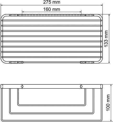 Полка Wasserkraft K-711white прямая