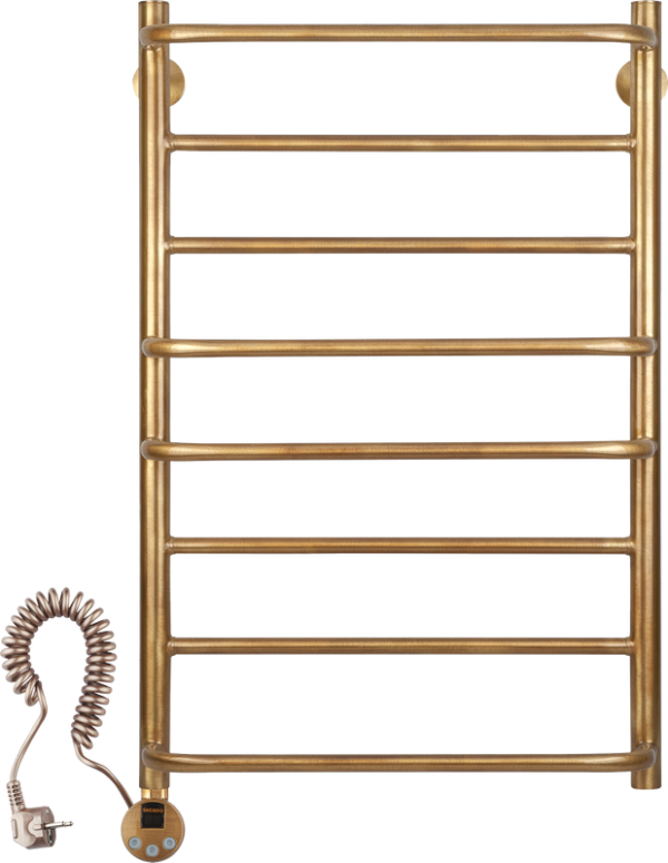 Полотенцесушитель электрический Secado Верона 1 85x55 см, подключение слева, бронза, лесенка, латунь