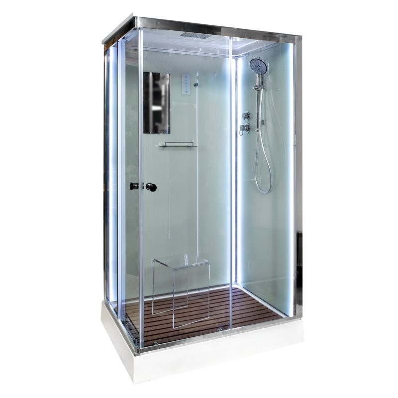 Душевая кабина DTO K402S 120х90, LED, профиль хром, стекло прозрачное