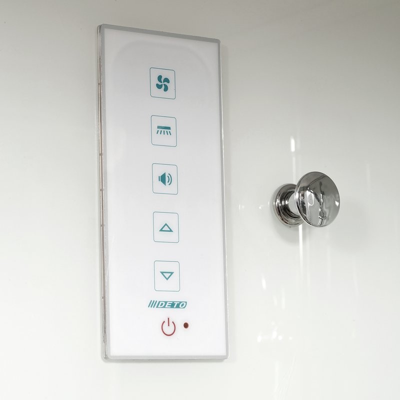 Душевая кабина DTO K402S 120х90, LED, профиль хром, стекло прозрачное