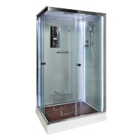 Душевая кабина DTO K402S 120х90, LED, профиль хром, стекло прозрачное