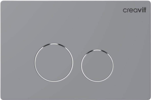 Кнопка смыва Creavit Terra GP9002.00 серая матовая