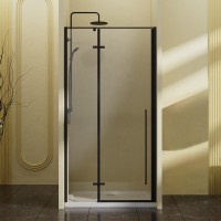 Душевая дверь в нишу Vincea Slim-N VDPH-5SN900CLB 90 см, профиль черный матовый, стекло прозрачное