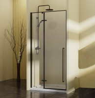 Душевая дверь в нишу Vincea Slim-N VDPH-5SN900CLB 90 см, профиль черный матовый, стекло прозрачное