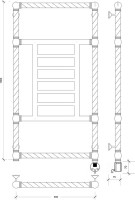 Полотенцесушитель водяной Secado Фалерони 3 Trenza 100x55 см, бронза, лесенка, латунь
