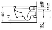 Унитаз подвесной Duravit ME by Starck 2528090000 с микролифтом
