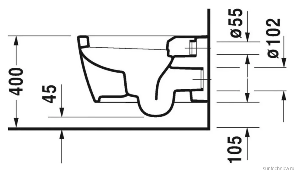 Унитаз подвесной Duravit ME by Starck 2528090000 с микролифтом