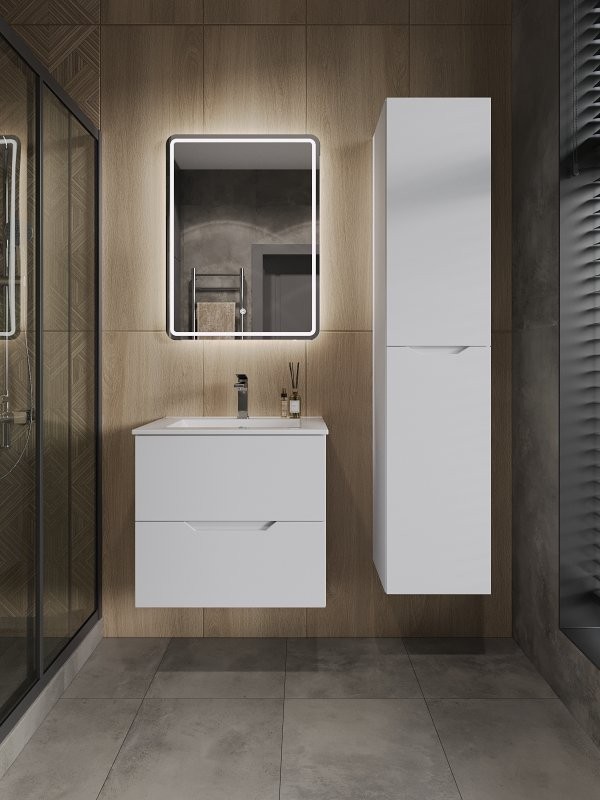 Тумба с раковиной Orange Line 60 белая матовая