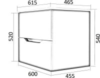 Тумба с раковиной Orange Line 60 белая матовая