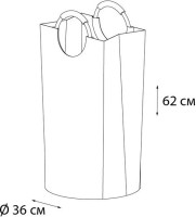 Корзина для белья Fixsen 1000 FX-1012 с алюминиевыми ручками
