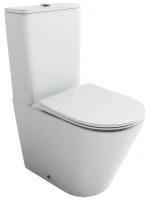 Унитаз-компакт напольный Ceramicanova Highlight Торнадо CN1802T с сиденьем микролифт, безободковый