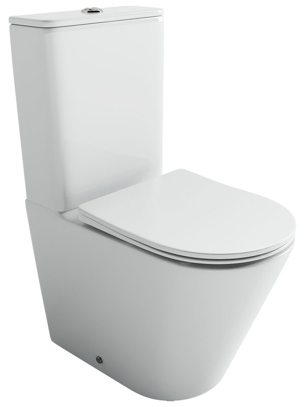 Унитаз-компакт напольный Ceramicanova Highlight Торнадо CN1802T с сиденьем микролифт, безободковый