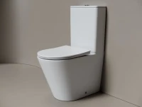 Унитаз-компакт напольный Ceramicanova Highlight Торнадо CN1802T с сиденьем микролифт, безободковый