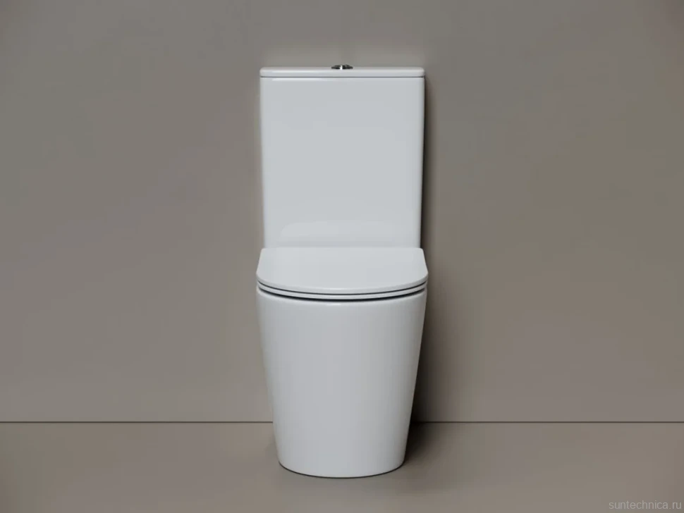 Унитаз-компакт напольный Ceramicanova Highlight Торнадо CN1802T с сиденьем микролифт, безободковый