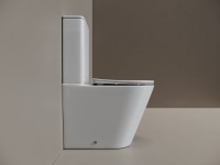 Унитаз-компакт напольный Ceramicanova Highlight Торнадо CN1802T с сиденьем микролифт, безободковый