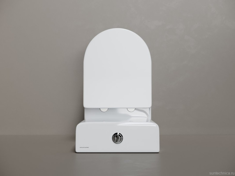 Унитаз-компакт напольный Ceramicanova Highlight Торнадо CN1802T с сиденьем микролифт, безободковый