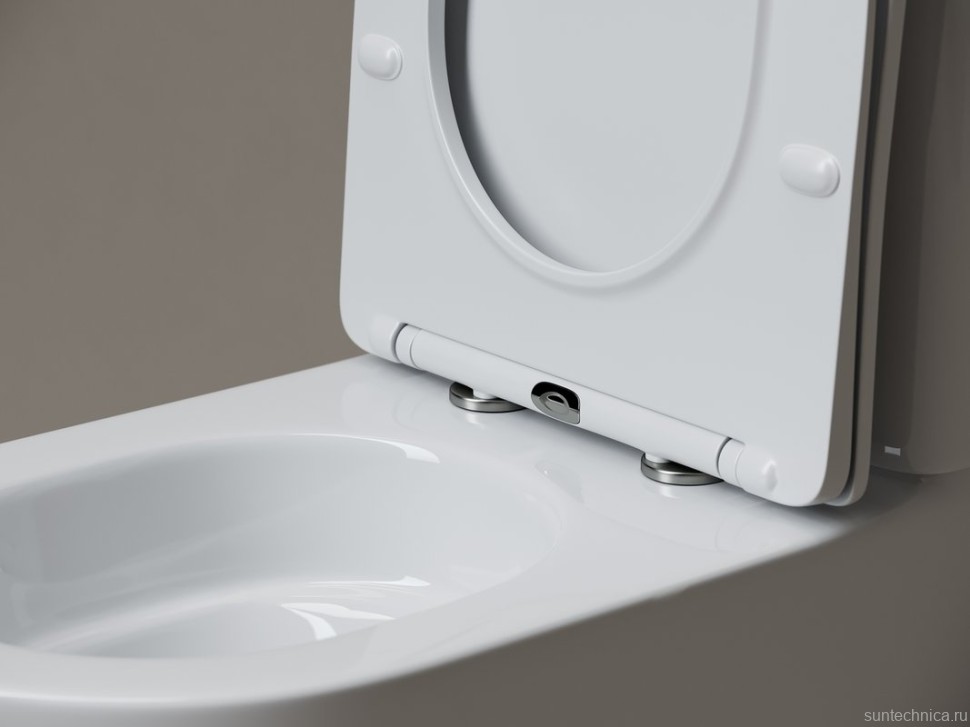 Унитаз-компакт напольный Ceramicanova Highlight Торнадо CN1802T с сиденьем микролифт, безободковый