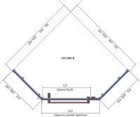 Душевой уголок RGW Hotel HO-084 100x100x195 см, профиль хром, стекло прозрачное