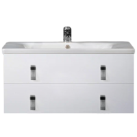 Тумба с раковиной Armadi Art NeoArt 100 white с ручками Glaze хром