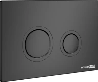 Система инсталляции для унитазов Wasserkraft Abens 20TLT.010.ME.WH.MB01 с кнопкой смыва матовой черной