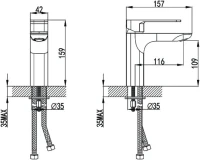 Смеситель для раковины IDDIS Slide SLISB00i01