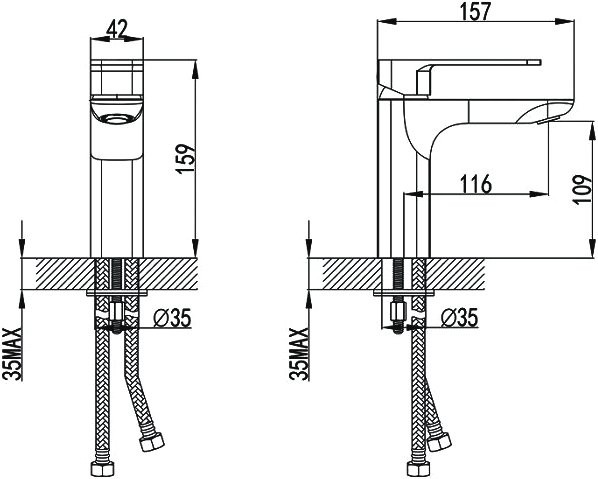 Смеситель для раковины IDDIS Slide SLISB00i01