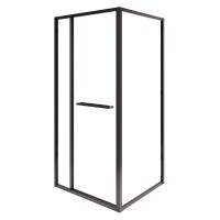 Душевой уголок RGW Leipzig LE-45-B 120х80 см, профиль матовый черный, стекло прозрачное