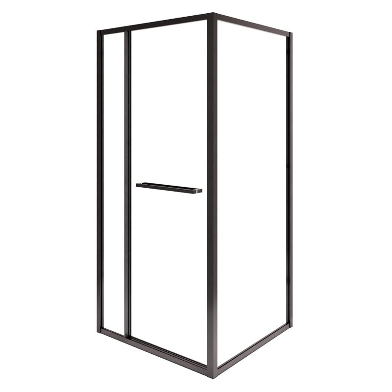 Душевой уголок RGW Leipzig LE-45-B 120х80 см, профиль матовый черный, стекло прозрачное