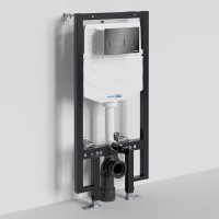 Система инсталляции для унитазов Wasserkraft Vils 56TLT.010.ME.PB03 с кнопкой смыва черной