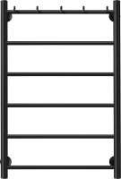 Полотенцесушитель водяной Secado Триада 1 К 80x55 см, матовый черный, лесенка