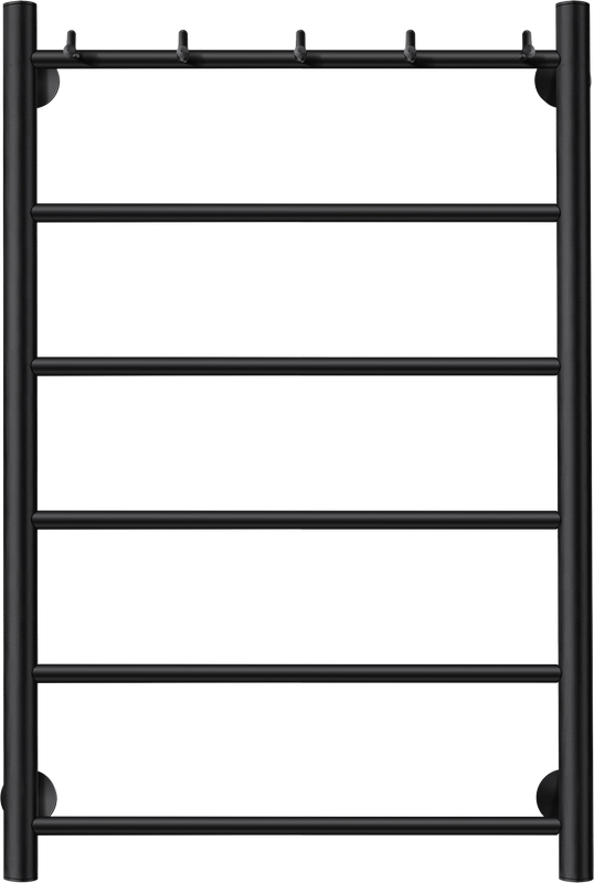 Полотенцесушитель водяной Secado Триада 1 К 80x55 см, матовый черный, лесенка
