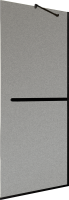 Душевая перегородка Maybahglass MGD-1462-6у 99 см, профиль черный, стекло графит матовое