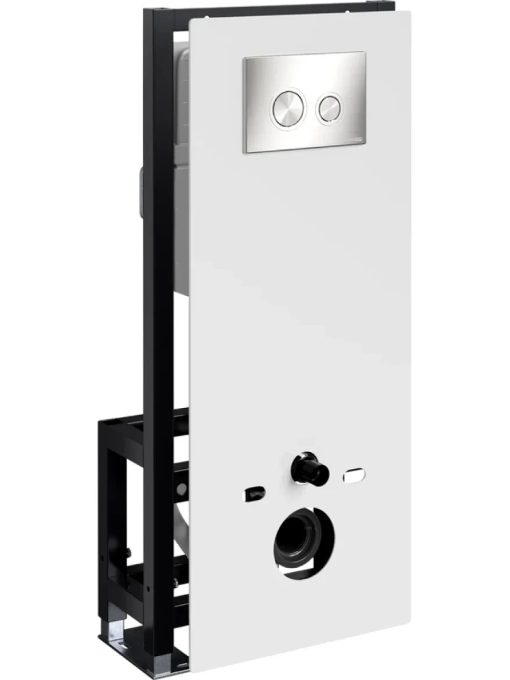 Система инсталляции для унитазов Wasserkraft Glan 66TLT.010.ME.WH.BN01 с кнопкой смыва никель