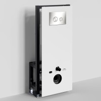 Система инсталляции для унитазов Wasserkraft Glan 66TLT.010.ME.WH.BN01 с кнопкой смыва никель