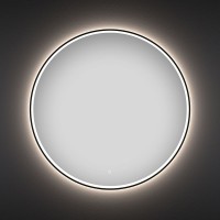 Зеркало круглое Wellsee 7 Rays’ Spectrum 50 с фронтальной подсветкой, черное матовое