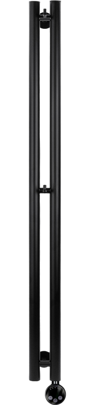 Полотенцесушитель электрический Secado Бергамо 2К 1500/70 150x10 см, подключение справа, матовый черный, I-образный
