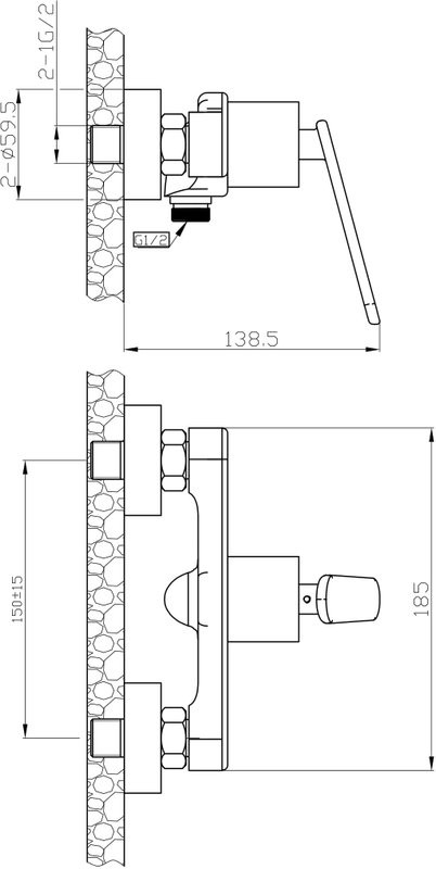 Смеситель для душа Agger Beauty Beauty A2620000