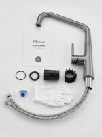 Смеситель для кухни Domaci Римини D569112GB вороненая сталь