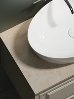Тумба с раковиной Sancos Very 80 см, beige soft, столешница бежевая, раковина CN5018