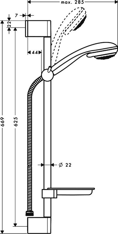 Душевой гарнитур Hansgrohe Crometta 85 Vario 27764000 Unica Crometta
